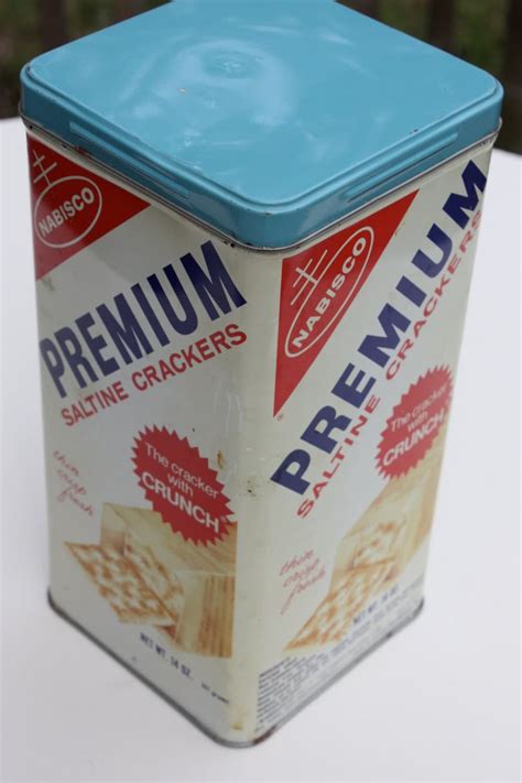 vibtage saltine cracker metal box|Vintage Nabisco 1969 Premium Saltine Cracker Metal .